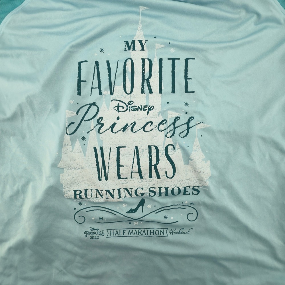 Disney 2022 Princess Half Marathon Racerback Tank Top Blue Women L‎ Activewear - Picture 3 of 5